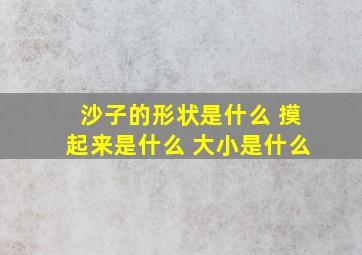 沙子的形状是什么 摸起来是什么 大小是什么